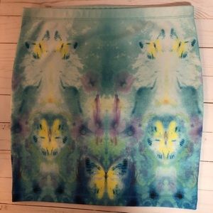 Decree Watercolor Butterfly Mini Skirt L